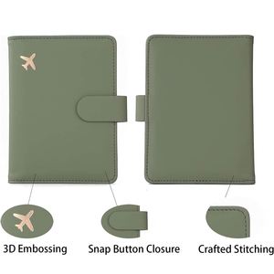 Cartera de Viaje Minimalista con Logotipo Personalizado, Anti-Robo, Impermeable, Porta Tarjetas, Cubierta para Pasaporte con Bloqueo RFID, Personalizada por Sublimación, en PU - Product Image 3