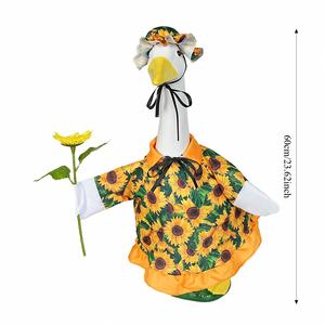 <b>Spring</b> Sunflower Outfit Porch Goose Clothes Costume 23" Geese Outdoor Patio Yard Lawn Art <b>Decoration</b> - Product Image 2