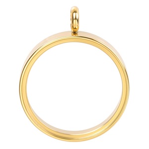 Classique En Gros En Acier Inoxydable 10mm à 40mm Photo Collier Charme Rond Verre Mémoire Vivante Flottant Médaillon Pendentif - Product Image 5