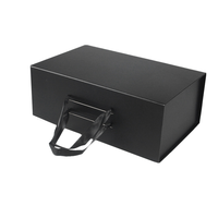 Grande boîte cadeau pliable rouge bleu, prix de gros, boîtes cadeaux magnétiques pliables, vente en gros avec ruban avec couvercle à fermeture magnétique