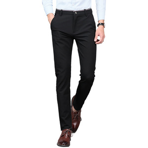 Men's Business Elastic Casual <strong>Trousers</strong> British Men's Non-iron <strong>Four</strong>-sided Stretch <strong>Trousers</strong> - Product Image 5