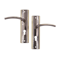 Ensemble de poignées de porte à mortaise en aluminium de luxe, modernes, sécurisées et pour l'intimité, pour portes intérieures en bois, avec serrures en plaque de fer de fabrication industrielle