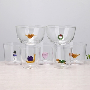 Ly uống nước thủy tinh borosilicate thổi thủ công 3D, quà tặng Giáng sinh tùy chỉnh OEM <span class=keywords><strong>300ml</strong></span> 500ml, có hình con rùa dễ thương bên trong - Product Image 3