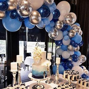 104pcs Navy Blue Latex Balloons Arch Kit Silver Gold <b>Confetti</b> Baby Shower Birthday Party Decorations <b>Wedding</b> - Product Image 4