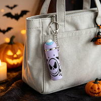 Porte-clés mignon et tendance en forme de bouteille, mini-gobelet Halloween, porte-baume à lèvres, breloques pour sac
