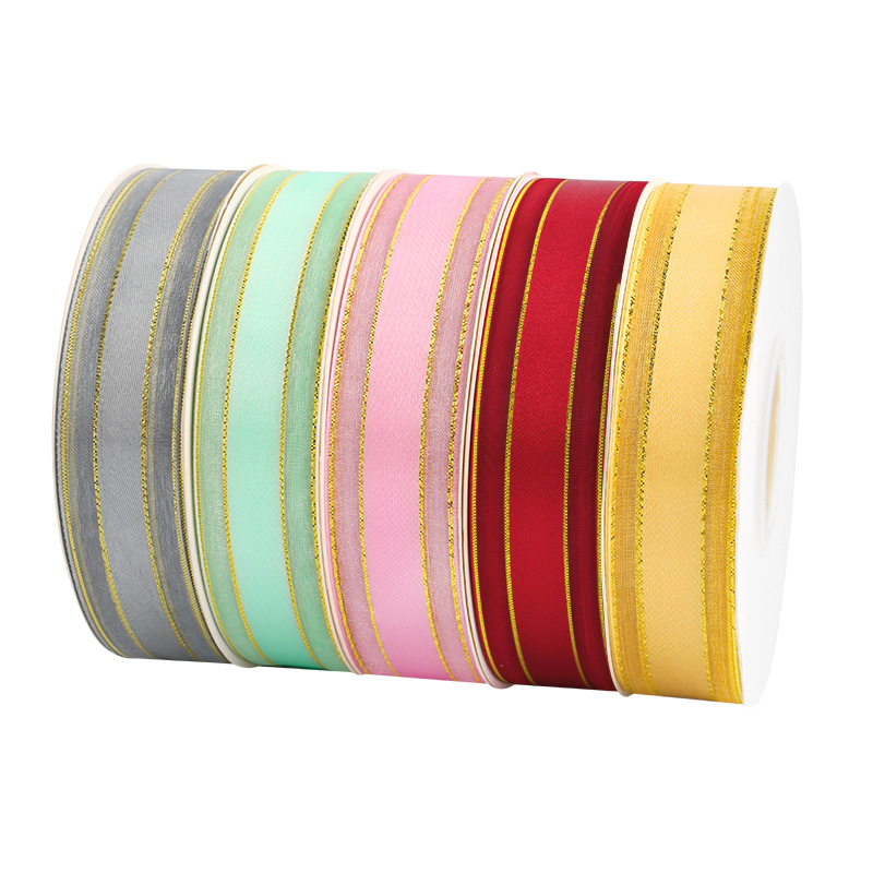 Polyester Ribbons Organza Wedding Letter Decoration Gift Packing Diy Tie Cake Box Ribbon Flower Art Bouquet Baking