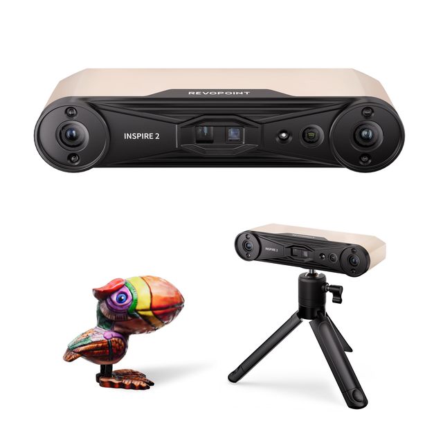 New Revopoint Inspire 2 3D Scanner 0.03mm Precision Multi-Line Laser Structured Light Handheld Wireless USB Outdoor 1 Year