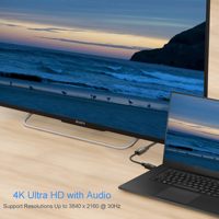 Adaptateur SOTAKO 4K DP vers DP, Mâle vers Femelle, PVC, Plug & Play pour PC, Ordinateur Portable, Moniteur, Téléviseur, HDTV, Projecteur