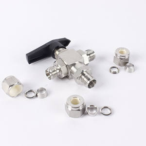 Paslanmaz çelik Tee erkek konu 3 yollu manuel küresel vana 6000PSI OEM enstrüman - Product Image 5