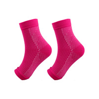 Manchon de compression de cheville personnalisé chaussettes de compression de sport à bout ouvert pour le gonflement entorse neuropathie soutien de la voûte plantaire
