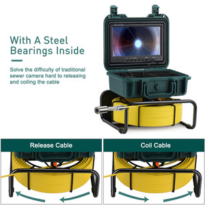 Promotion : Caméra d'inspection de tuyaux et murs avec écran LCD couleur HD 9 pouces, diamètre de caméra 23 mm, système endoscopique 50 m - Product Image 4