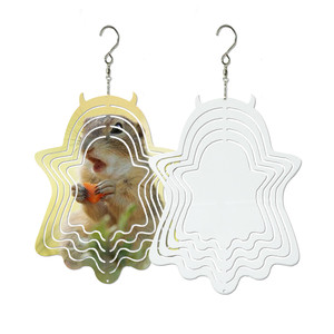 Usa Warehouse - Molinetes de Viento Metálicos 3D de Doble Cara con Sublimación de Tinta, 8 Pulgadas, para Sublimación - Product Image 3