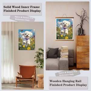 Kit de pintura por números de acrílico al por mayor, diseño de perro Bichon Frise en pradera soleada, para principiantes en DIY, con envío directo - Product Image 6