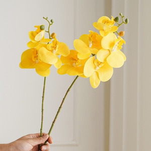 Bouquet de fleurs artificielles d'orchidées Phalaenopsis, livraison directe d'usine, pour mariage, décoration de la maison, fleurs artificielles réutilisables - Product Image 3