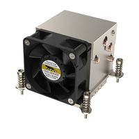 COOLSERVER pour AM4 2UR64 160W TDP Dissipateur thermique en cuivre pour processeur avec 4 caloducs et ventilateur 6800 tr/min pour boîtier d'ordinateur