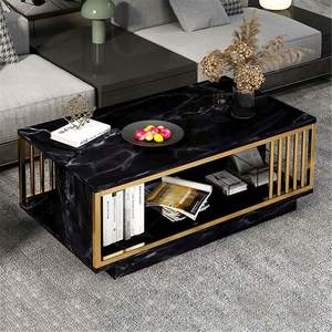 โต๊ะกาแฟทำจากไม้และโลหะทันสมัยสำหรับเฟอร์นิเจอร์ห้องนั่งเล่น - Product Image 5