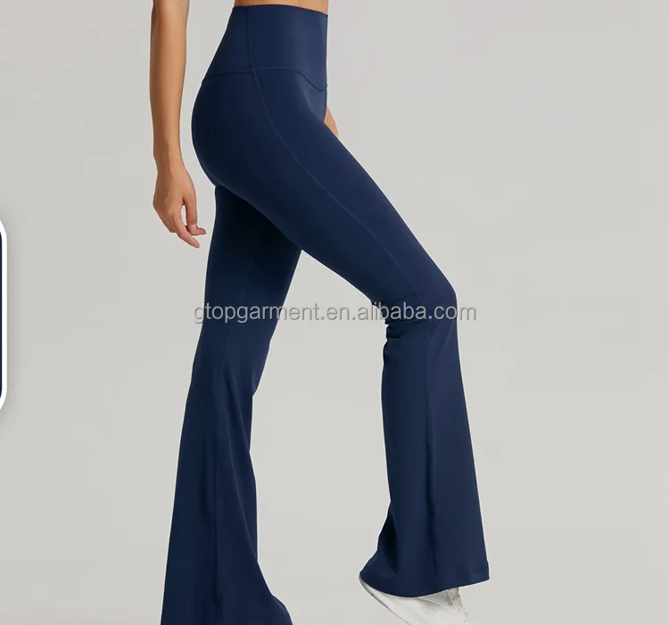 G Top-Pantalones deportivos para mujer, pantalón holgado de cintura alta, de pierna ancha, para yoga, novedad de 2023