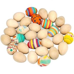 Hot High Quality Handcrafted Polished Halloween <b>Wooden</b> <b>Egg</b> Diy Children's Doodle Painting Toys for Party Decorations - Product Image 2