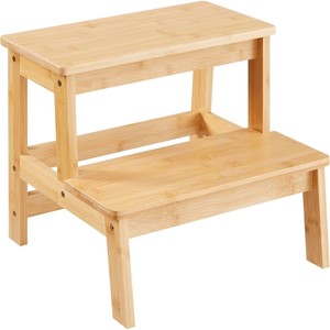 Taburete elevador infantil de madera para uso transfronterizo, silla escalera de madera maciza de doble uso para interiores con dos y tres peldaños, escalera - Product Image 1