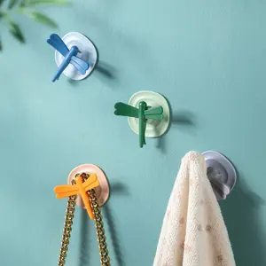 Detachable Dragonfly Hook Storage Cord Wrapper Bathroom Wall Hanging Hook Key Hook Refrigerator Magnet Sealing Clip Kitchen Tool