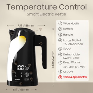 Digital Alexa Wifi Smart <b>Keep</b> <b>Warm</b> <b>Kettle</b> Portable 304 Stainless Steel Fast Hot Water <b>Kettle</b> for Tea and Coffee Wifi Smart Porta - Product Image 5