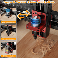TWOTREES TTC450Pro Machine de Gravure et Découpe Laser CNC pour Bois, Pré-Assemblée à 60%, Taille de Travail 460x460mm