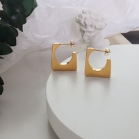 Vente en gros moins cher Unique Fashion Jewelry Boucles d'oreilles carrées géométriques pour femmes