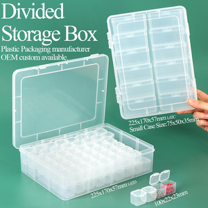 SUNSHING Clear <b>Plastic</b> Compartment Organizer <b>Box</b> for Beads Charms Nail Art Storage Wholesale Jewelry Packaging Container - Product Image 1
