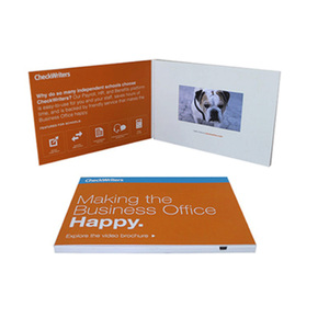 Tarjeta de felicitación para vídeo, folleto con pantalla lcd personalizada de 7 pulgadas, Con caja para publicidad de productos - Product Image 1