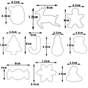 Ensemble d'<span class=keywords><strong>emporte</strong></span>-pièces de Noël bonhomme de neige en acier inoxydable coupe-<span class=keywords><strong>cuir</strong></span> biscuit bon marché pour la cuisson des vacances outils de biscuits de cuisine - Product Image 5