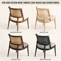 Chaise de salle à manger en bois massif de style nordique Wabi-Sabi avec design à tenons et mortaises, mobilier de maison pour hôtels et restaurants, dossier décontracté