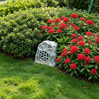 Altavoz de Jardín para Exteriores, Altavoz Oculto Impermeable de Fibra de Vidrio con Simulación de Piedra para Paisajes Comunitarios y Sitios Turísticos