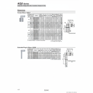 นิวเมติกส์แบบสัมผัสเดียว KQ2LF04-01N ชิ้นส่วนนิวเมติก SMC - Product Image 1