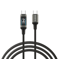 Kabel Pengisian Cepat Somostel Tipe-C ke C/IPH 60W/27W/240W Pengisian Cepat & Transfer Data Berkecepatan Tinggi dengan Layar LED