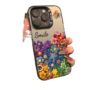 Coque de téléphone personnalisée <span class=keywords><strong>IMOD</strong></span> Designer Floral Smiling Laser Colorful Flower pour iPhone 16 13 - Coque de téléphone rigide en PC résistante aux chocs et tendance - Product Image 1