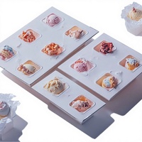 Gobelets en papier jetables biodégradables, design populaire à paroi ondulée, pour crème glacée, café, capsules d'essai, option d'impression personnalisable, UV