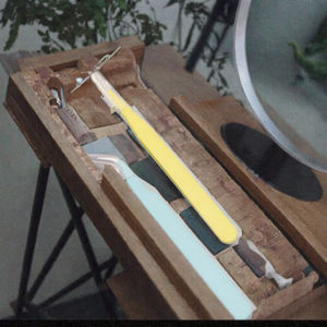 Pinzas de Precisión para Extensión de Pestañas, Antiestáticas, de Acero Inoxidable, con Punta Lisa, Herramientas de Reparación de Maquillaje, Kit de Belleza, 1 Pieza - Product Image 3