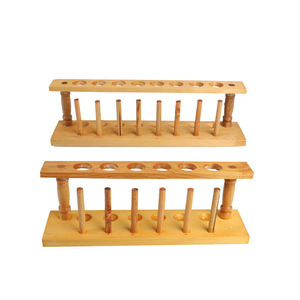 Soportes de madera para tubos de ensayo, de 6, 8, 10 y 12 orificios, para instrumentos de laboratorio químico. - Product Image 1