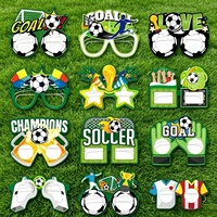 Ensemble de 12 lunettes en papier sur le thème du football, fabriquées en Chine, parfaites pour les fêtes sur le thème du football, les événements de visionnage des matchs