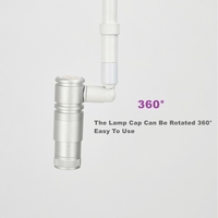 Lampe UV pour cils à double mode de fixation sur bureau 395 nm avec support de lumière annulaire de 100 cm pour les artistes en extensions de cils
