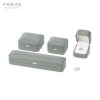 Boîte à bijoux octogonale grise FORTE, écologique, avec logo personnalisé, pour boucles d'oreilles, colliers, boîtes à bijoux de luxe