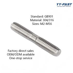 Barre de fixation en acier à double extrémité M2-M56 GB901, galvanisée à chaud, surface traitée, double extrémité - Product Image 1