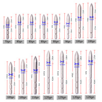 Pointes de flèche en acier inoxydable de 70/80/90/100/110/120 grains, diamètre intérieur 4,2 mm, pour arbalète, tir à l'arc, chasse, accessoire de tir