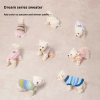 Gilet chaud pour chien et chat, style mignon rayé/dégradé/uni, pour petits et moyens chiens, accessoires pour animaux de compagnie, Shiba Inu