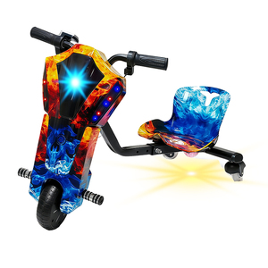 Trottinette électrique <span class=keywords><strong>3</strong></span> <span class=keywords><strong>roues</strong></span> pour enfants 36V <span class=keywords><strong>350W</strong></span>, avec fonctions de <span class=keywords><strong>drift</strong></span> et de torsion, modèle Crazy <span class=keywords><strong>360</strong></span> <span class=keywords><strong>Drift</strong></span> Cart, avec éclairage LED multicolore - Product Image 2