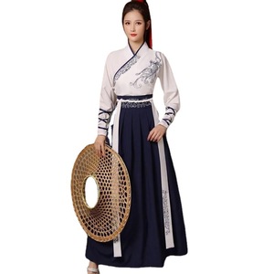 Vêtements Han d'arts martiaux du Nouvel An <span class=keywords><strong>chinois</strong></span> pour hommes et femmes avec jupe à la taille pour <span class=keywords><strong>couple</strong></span> - Product Image 3