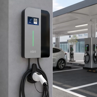 Station de recharge pour véhicules électriques de 7 kW, norme européenne, type 2, 32 A, murale, chargeur de voiture électrique, IP65, CE, RoHS, contrôle par application, chargeur de véhicule électrique de 7 kW, type 2