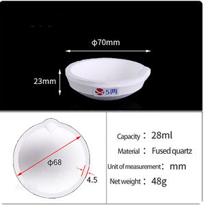 Hochtemperaturbeständiger 15ml 20ml 28ml 53ml Quarztiegel Feuerfeste Schale Schmuck-Raffinier-Testwerkzeug Labor OEM - Product Image 5