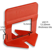 Entretoises de niveleur de carreaux réutilisables de 1.0mm 1.5mm 2.0mm mm Clips de système de Lippage d'installation de porcelaine de qualité industrielle OEM personnalisable