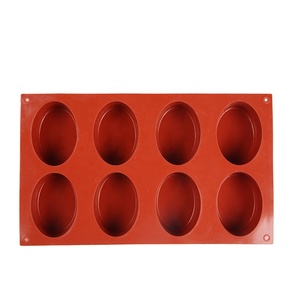 Khuôn Silicon Hình Bầu Dục 8 Khoang Khuôn Xà Phòng Làm Bằng Tay 3D Khuôn Silicon Dụng Cụ Trang Trí Bánh Khuôn Xà Phòng Không Độc Hại Bằng Silicon - Product Image 5